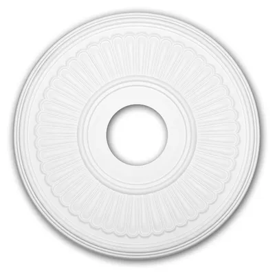 Produktbild von PROFHOME 156047 Rosette aus Polyurethan Deckenrosette Zierelement Ø 40,4 cm