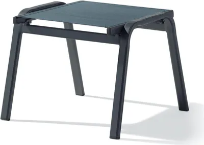 Produktbild von Gartenlounge-Hocker >Bodega< in Silbergrau, Kunstfasergewebe - 56x44x57 (BxHxT)