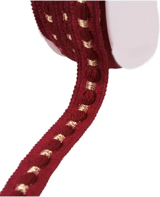 Produktbild von Wollbandrolle in Bordeauxrot, 20 mm, 20 m