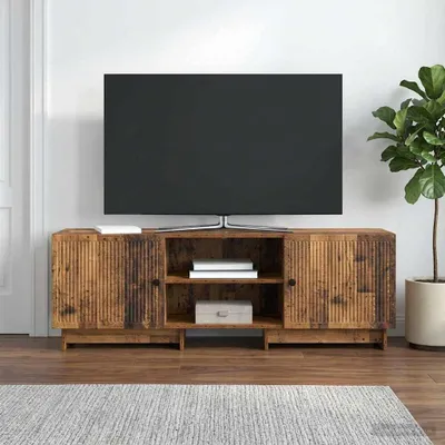 Obrázok produktu pre Maison Exclusive – TV skrinka, 150 x 31 x 50 cm, materiál: drevotrieska s povrchovou úpravou imitujúcou staré drevo