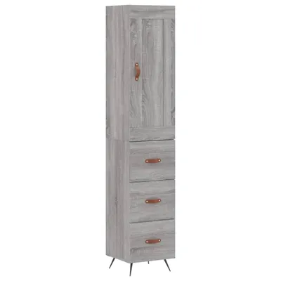 Image de Buffet haut Sonoma gris 34,5x34x180 cm Bois d'ingénierie