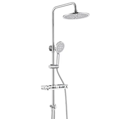 Produktbild von Auralum Regendusche , Edelstahl Duschsystem, Dusche Komplett Set, Ø250mm Überkopfbrause Duschset, Duschgarnitur mit Regendusche, Chrom