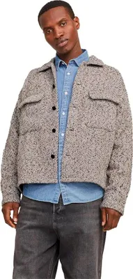 Image de Jack & Jones Chemise d'hiver en sergé Gris M Hommes Gris M