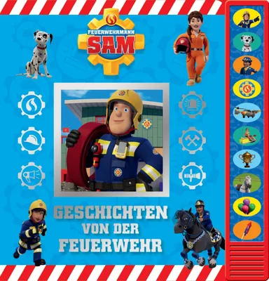 Produktbild von Feuerwehrmann Sam - Geschichten von der Feuerwehr - Pappbilderbuch zum Vorlesen - Soundbuch mit 10 fröhlichen Geräuschen