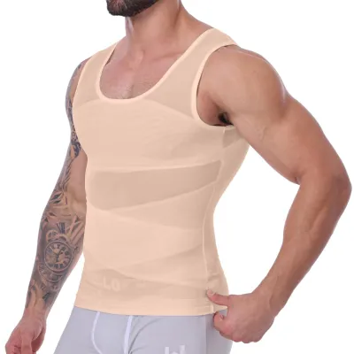 Immagine prodotto di Canottiera modellante per uomo, con controllo dell'addome - Beige