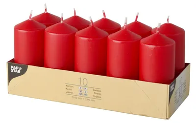 Zdjęcie produktu dla Papstar 17918, Cylidner, Czerwony, 9 h, 10 szt.