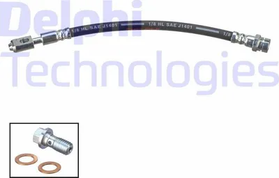 Produktbild von DELPHI LH7669 Bremsschlauch für SKODA Octavia III Combi (5E5) Octavia IV Combi (NX5) Octavia III Schrägheck (5E3, NL3, NR3) für SEAT Leon ST (5F8)