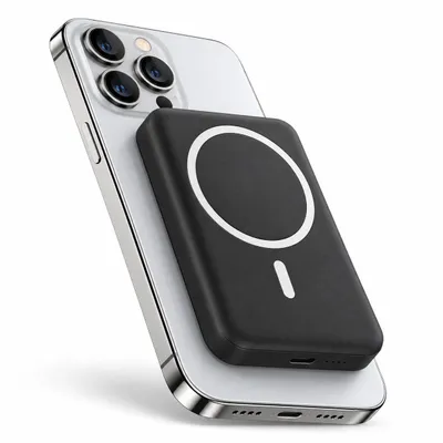 Produktbild von Powerbank 5000 mAh, mit USB-C, 15 W Qi-Laden & LED-Kontrollleuchte