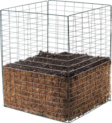 Obrázok produktu pre Kompostér – drôtený kompostér – 70 x 70 x 90 cm – kovová mriežka – štvorcový – do záhrady