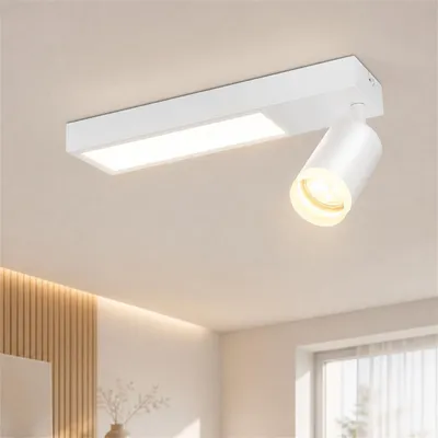 Produktbild von ZMH Deckenlampe Led Weiß Deckenleuchte - Deckenstrahler GU10 Flurlampe 3000k Deckenspot 10W Modern Wandleuchte Innen für Küche Schlafzimmer Flur