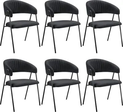 Produktbild von tectake® Armlehnstuhl Bedano Webstoff, gepolstert 60 x 58 x 85 cm