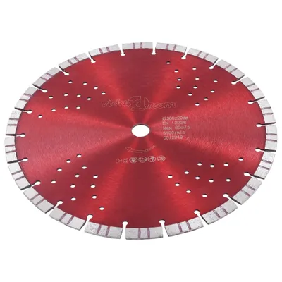 Immagine prodotto di vidaXL Disco da taglio diamantato con turbo e fori, acciaio 300 mm