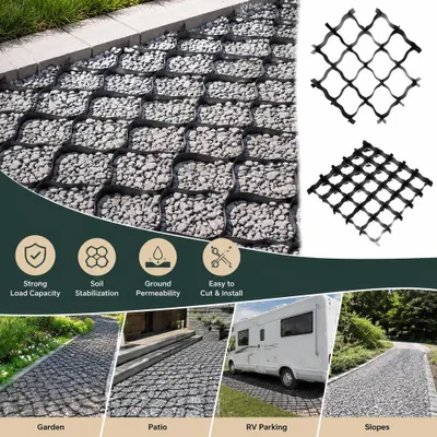 Productafbeelding van Drainageplaat, bodemstabilisatie, duurzaam HDPE-materiaal, lichtgroen