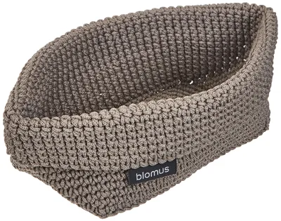 Produktbild von blomus Häkelkorb -TELA- | Aufbewahrungskorb aus Textil | Farbe Taupe | dekorativ