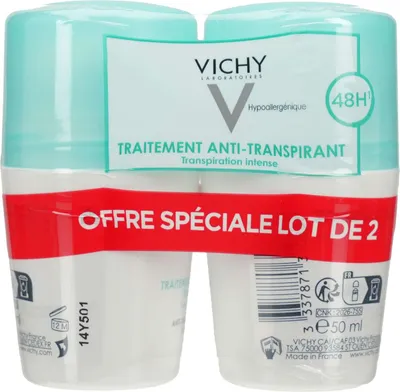 Obrázek produktu pro Vichy roll-on 48H Intensive Anti-Transpirant Deodorant Roll-on 2 x 50 ml