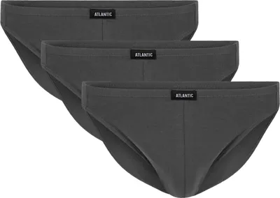 Produktbild von Mini-Slips Atlantic grau 3er Pack aus 95% Baumwolle XXL