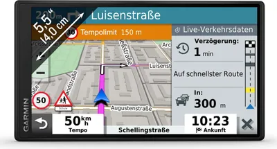 Obrázek produktu pro Garmin DriveSmart 55 EU MT-S, Celá Evropa, 14 cm (5.5"), 1280 x 720 px, TFT, Vícedotekové, Flash, Paměťová karta