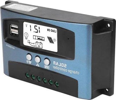 Obrázok produktu pre Solárny regulátor nabíjania 12 V, 24 V, s dvoma USB portmi a LCD displejom