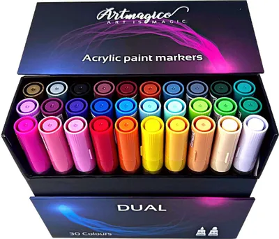 Obrázek produktu pro Artmagico Akrylový fix DUAL se dvěma hroty, 30 ks