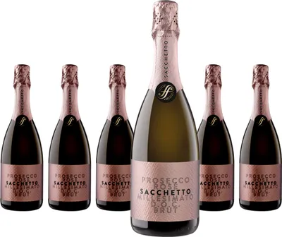 Produktbild von 6 x Sacchetto Rosé Brut Prosecco DOC