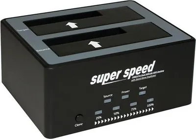 Immagine prodotto di ROLINE - Docking station per HDD - Alloggiamenti: 2 - 6,4 cm, 8,9 cm (2,5", 3,5") - SATA 6Gb/s - 600 MBps - USB 2.0 - Nero (16.)