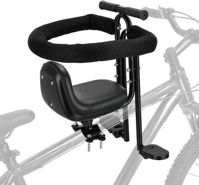 Productafbeelding van Kinderfietszadel vooraan verstelbaar kinderzitje 1-7 jaar tot 50 kg met veiligheidsbeugel en voetsteunen voor mountainbikes en fietsen m