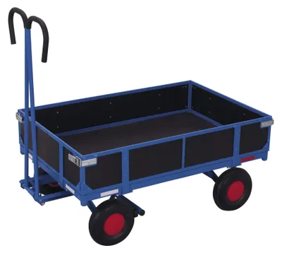 Produktbild von VARIOfit Handpritschenwagen mit Bordwand und Luftbereifung 985x680mm