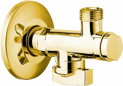 Obrázok produktu pre Uhlový ventil s maticou, 1/2" x 3/8", zlatý