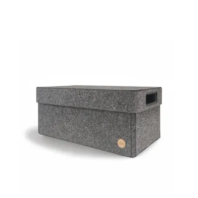 Produktbild von Aufbewahrungsbox CLASSIC Filz 45 x 24 x 19 cm mit Deckel in anthrazit meliert