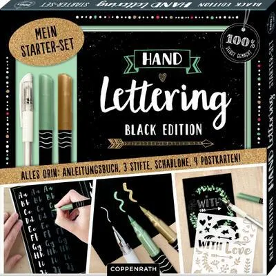Produktbild von Mein Handlettering Starter-Set Black Edition
