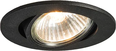 Produktbild von QAZQA - Modern Einbauspot neigbar schwarz - Cisco I Wohnzimmer I Schlafzimmer - Aluminium Rund - LED geeignet GU10