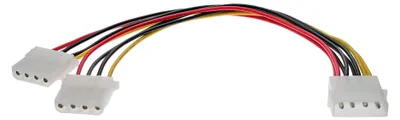 Zdjęcie produktu dla InLine 29659, 0,2 m, Molex (4-pin), 2 x Molex (4-pin), Męska, Żeńska, Prosty
