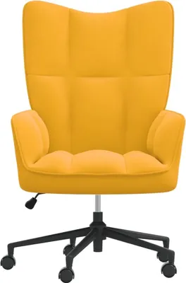 Immagine prodotto di vidaXL Poltrona relax in velluto giallo senape
