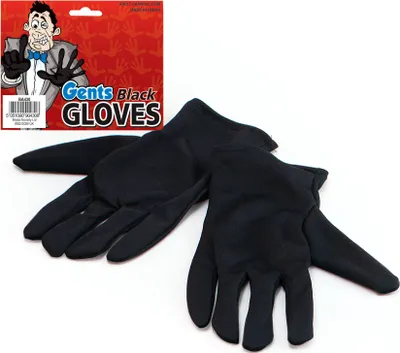 Produktbild von Bristol Novelty Herren Handschuhe für Kostüme, 1 Paar BN1333 (Einheitsgröße) (Schwarz)