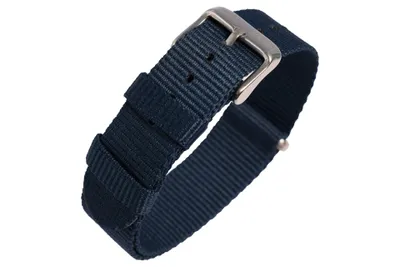 Produktbild von Uhrenarmband - Moderno Milano - Nylon-NATO-Band, 18 mm (blau)