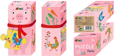 Produktbild von Puzzle für Kinder mit Bauernhof-Motiv aus der Serie farma für Jungen und Mädchen