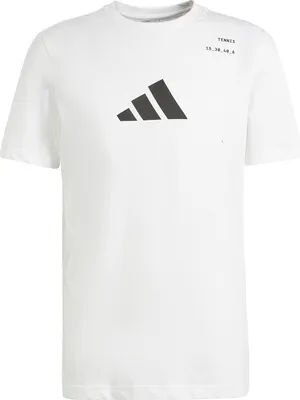 Produktbild von Adidas Graphic Tennisshirt Herren - Weiß  | Größe: M