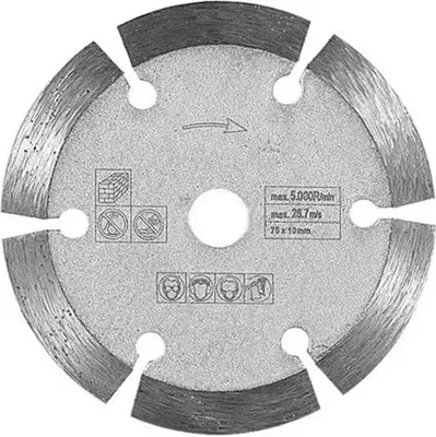 Produktbild von 3-Zoll-Dolomit-Schneidmesser, 75 x 1,2 x 10 mm, Schleifscheibe, Winkelschleifer, S?geblatt zum Schneiden von Fliesen, Keramik, Beton, Marmor