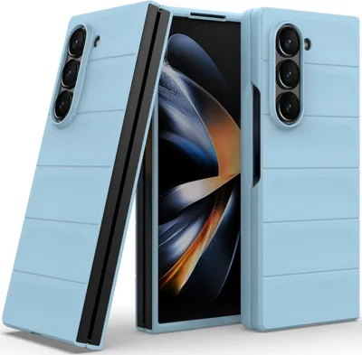 Produktbild von Handyhülle für Samsung Galaxy Z Fold 6 Hartes PC Matt Stossfest Anti-rutsch Hülle Blau