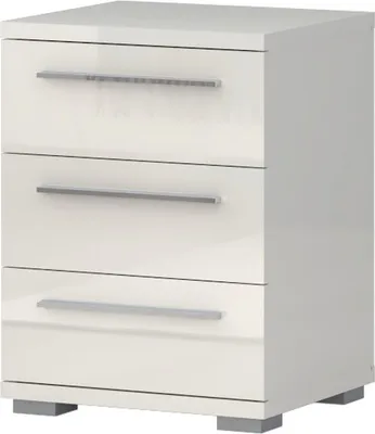 Produktbild von Nachtkästchen Siumu 19, Farbe: Beige / Beige Hochglanz - 61 x 45 x 40 cm (H x B x T)