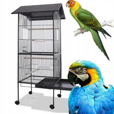 Image de Cage en métal pour oiseaux exotiques grande volière pour perroquets canaris