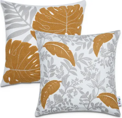 Produktbild von Kissenbezug Deko Kissenhülle Kissenbezüge Skandi Muster 2er Set Sofa Zierkissen