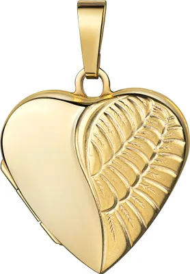 Produktbild von Amulett 585 Gold-Amulett Herz Flügel für 2 Bilder  - Foto Medaillon
