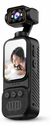 Produktbild von Handheld Vlogging Kamera 2K – 2 Zoll Farbdisplay, 270° drehbare Linse – Autofokus, Bildstabilisierung, Fülllicht, 1200 mAh – Videorekorder für Vlogger