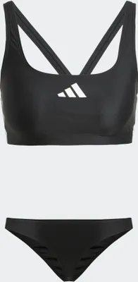Produktbild von adidas 3-Streifen V-Back sportlicher Damen-Bikini schwarz/weiß schwarz/weiß 38