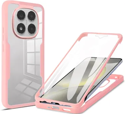 Obrázek produktu pro Pro Xiaomi Redmi Note 14 Pro / Pro Plus 5G Plně krycí akrylátové TPU pouzdro růžové