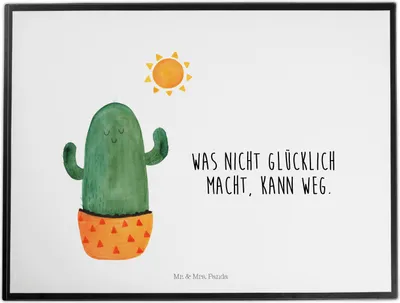 Produktbild von Mr. & Mrs. Panda Schreibunterlage Kaktus Sonne - Weiß - Geschenk, Trennung, glücklich, tischpad, Geschenkidee, schreibtischunterlagen, schreibtischunterlage, Freundin