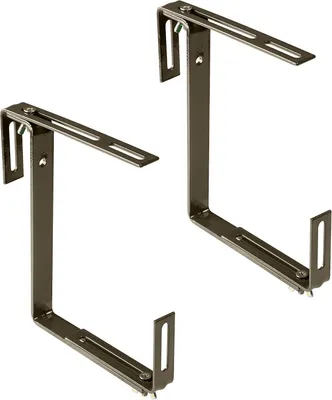 Produktbild von Blumenkastenhalter 343100 Blumenkastenhalter ohne Bohren, Haken und Halterungen, dunkelbraun, 19 x 5 x 17 cm