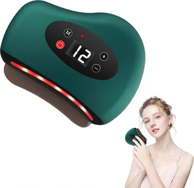 Produktbild von Lymphdrainage-Massagegerät,Gua Sha Massagegerät elektrisch, Rücken, Nacken, Gesicht, Vibrations- & Heizfunktion