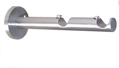 Produktbild von Träger 16 mm Gardinenstange Edelstahl look oder Verlängerung H12 H22 D11 D21 BASIT